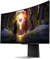 SAMSUNG G855D Odyssey G8 34" OLED Smart Gaming Monitor, UWQHD, 175Hz, 0.03ms (GtG), AMD FreeSync Premium Pro & G-Sync, Silver | LS34DG852SMXUE